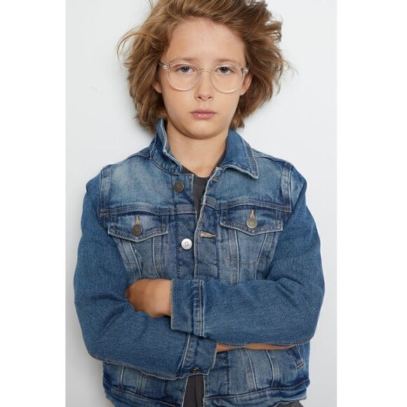 Boys Sherpa Lined Jean Denim Jacket  Chipotle Wash Medium 10  NWT Kidpik - Picture 8 of 8